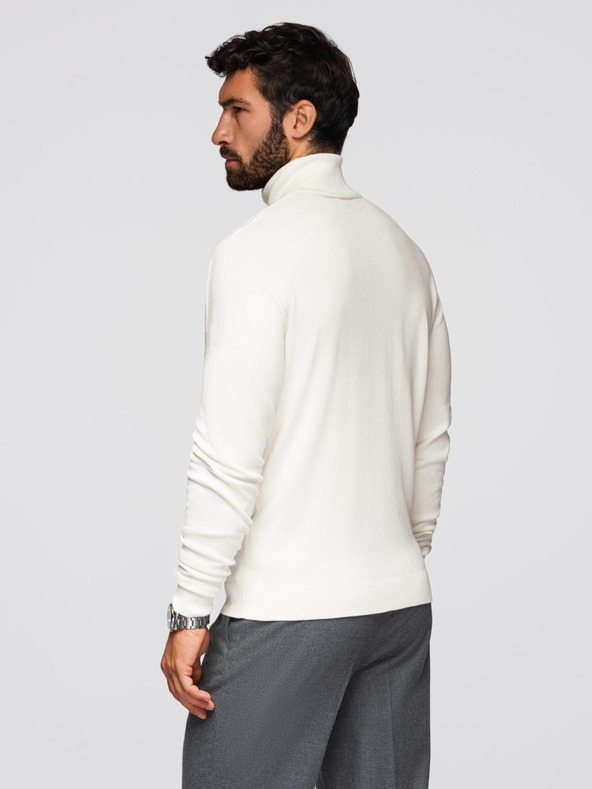 Ombre Clothing Krem muški osnovni džemper s dolčevitom Ombre Clothing