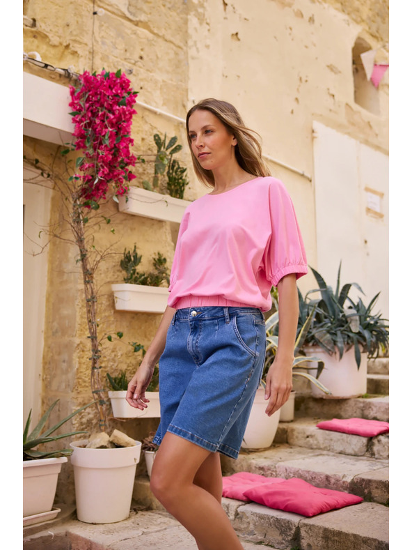 Moodo Bluza sa bufastim rukavima ružičasta Moodo