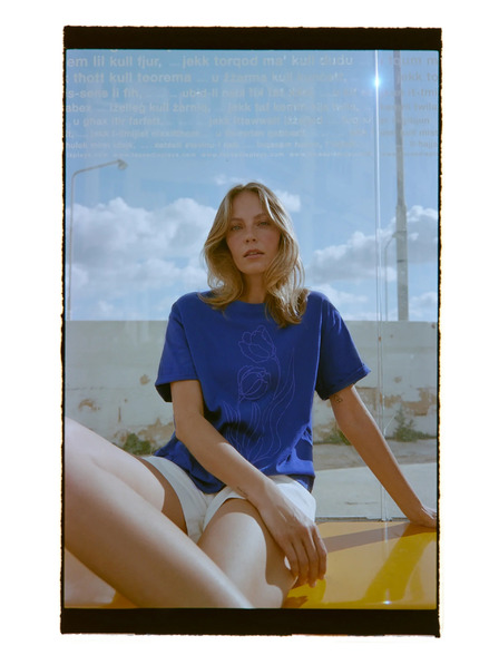 Moodo Bluza od pamuka plava Moodo