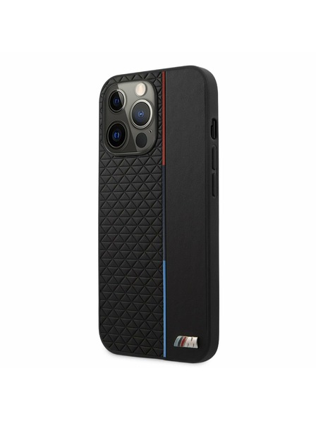 BMW BMW PU Triangles Tricolor Line Stražnji Poklopac za iPhone 13 Pro Max Black