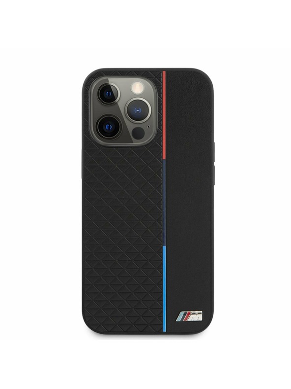 BMW BMW PU Triangles Tricolor Line Stražnji Poklopac za iPhone 13 Pro Max Black