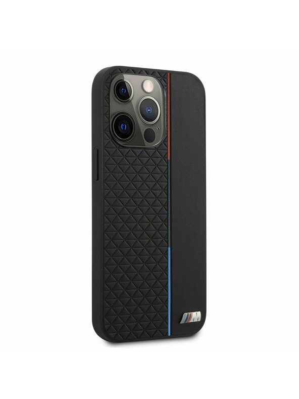 BMW BMW PU Triangles Tricolor Line Stražnji Poklopac za iPhone 13 Pro Max Black