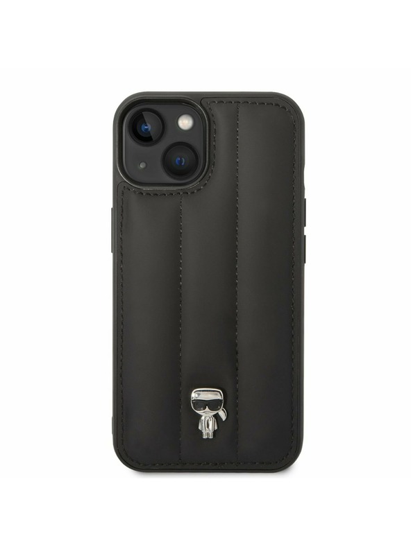 Karl Lagerfeld Karl Lagerfeld Quilted Puffy Ikonik Logo Stražnji Poklopac za iPhone 14 Plus Black
