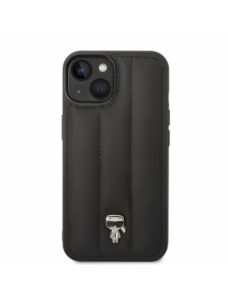 Karl Lagerfeld Karl Lagerfeld Quilted Puffy Ikonik Logo Stražnji Poklopac za iPhone 14 Plus Black