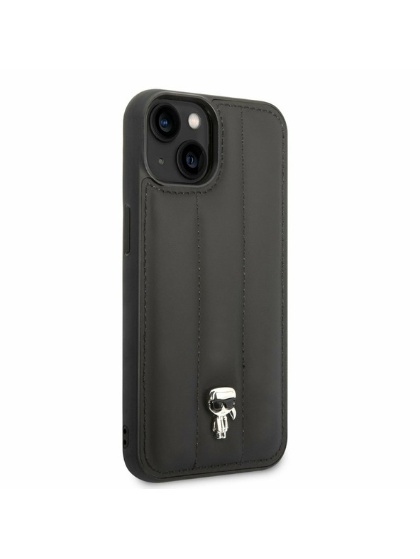 Karl Lagerfeld Karl Lagerfeld Quilted Puffy Ikonik Logo Stražnji Poklopac za iPhone 14 Plus Black