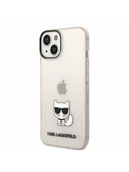 Karl Lagerfeld Karl Lagerfeld Choupette Logo Stražnji Poklopac za iPhone 14 Plus Pink