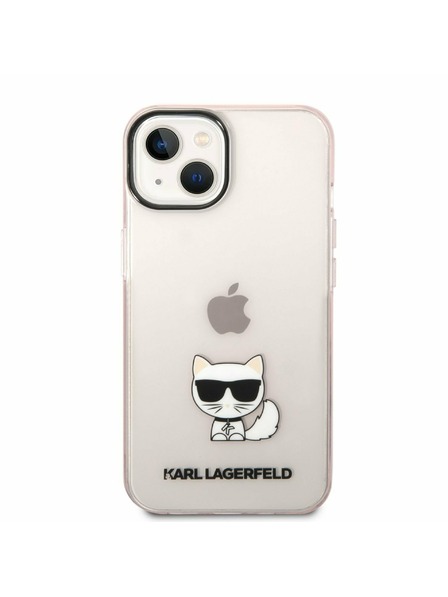Karl Lagerfeld Karl Lagerfeld Choupette Logo Stražnji Poklopac za iPhone 14 Plus Pink