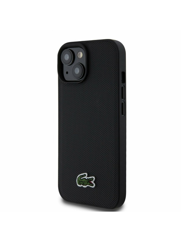 Lacoste Lacoste Iconic Petit Pique Woven Logo Magsafe Stražnji Poklopac za iPhone 15 Black