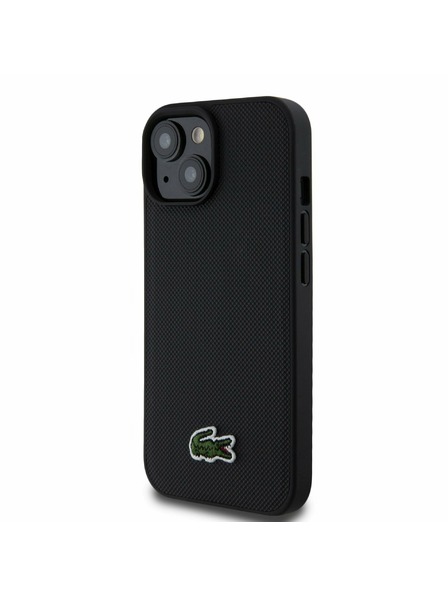 Lacoste Lacoste Iconic Petit Pique Woven Logo Magsafe Stražnji Poklopac za iPhone 15 Black