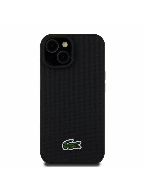 Lacoste Lacoste Iconic Petit Pique Woven Logo Magsafe Stražnji Poklopac za iPhone 15 Black