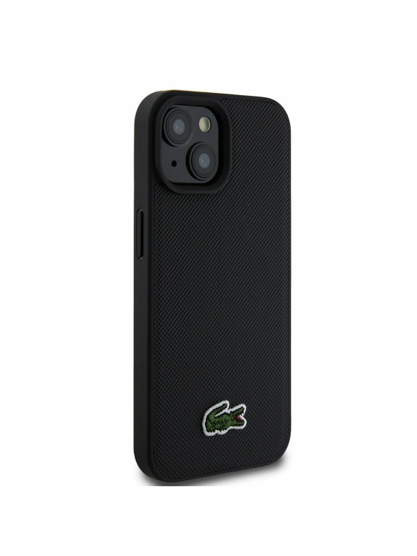 Lacoste Lacoste Iconic Petit Pique Woven Logo Magsafe Stražnji Poklopac za iPhone 15 Black