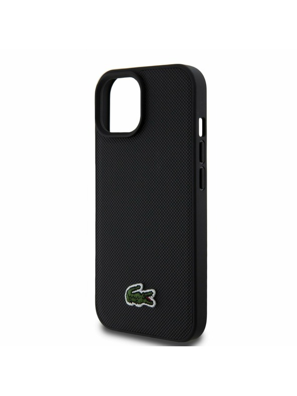 Lacoste Lacoste Iconic Petit Pique Woven Logo Magsafe Stražnji Poklopac za iPhone 15 Black