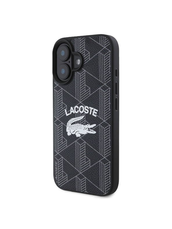 Lacoste Lacoste Blend Monogram MagSafe Stražnji Poklopac za iPhone 16 Black