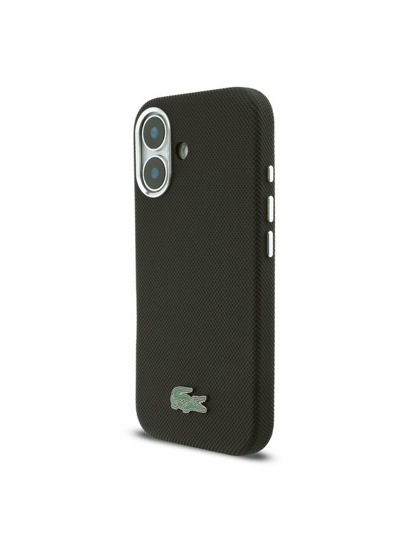 Lacoste Lacoste PVC Iconic Petit Pique Metal Logo MagSafe Stražnji Poklopac za iPhone 16 Black