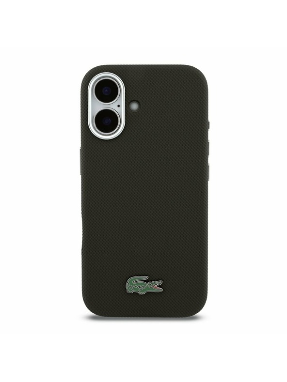 Lacoste Lacoste PVC Iconic Petit Pique Metal Logo MagSafe Stražnji Poklopac za iPhone 16 Black