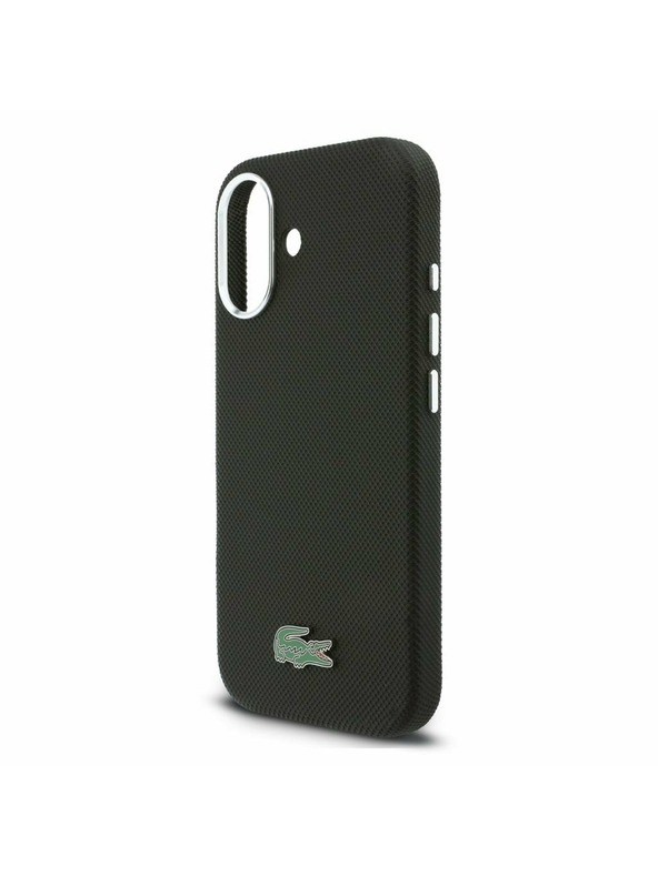 Lacoste Lacoste PVC Iconic Petit Pique Metal Logo MagSafe Stražnji Poklopac za iPhone 16 Black