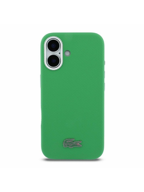 Lacoste Lacoste PVC Iconic Petit Pique Metal Logo MagSafe Stražnji Poklopac za iPhone 16 Estragon Green