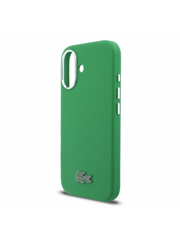 Lacoste Lacoste PVC Iconic Petit Pique Metal Logo MagSafe Stražnji Poklopac za iPhone 16 Estragon Green