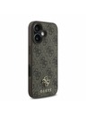 Guess Guess PU 4G Small Metal Logo MagSafe Stražnji Poklopac za iPhone 16 Plus Brown