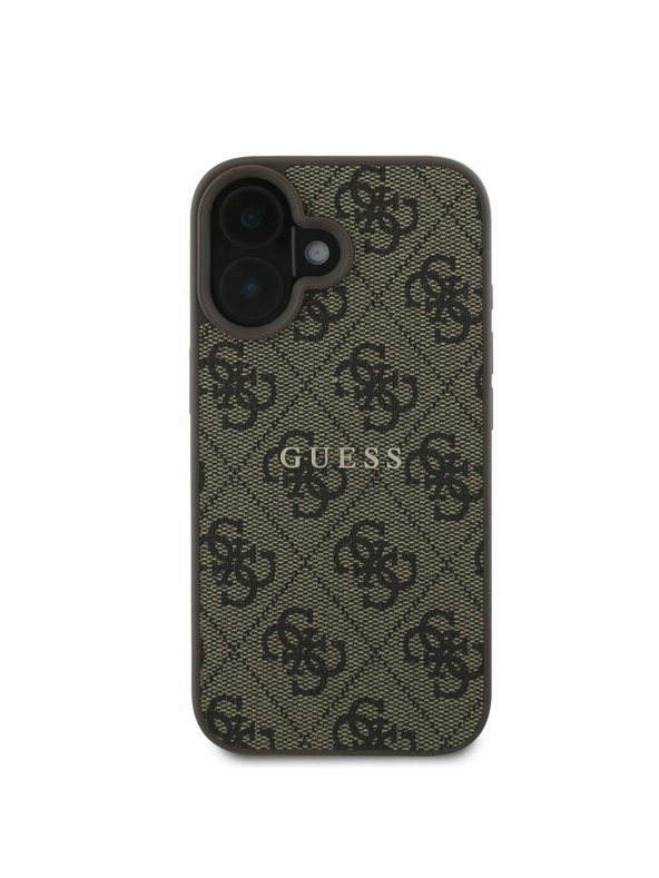 Guess Guess PU 4G Classic Logo MagSafe Stražnji Poklopac za iPhone 16 Plus Brown