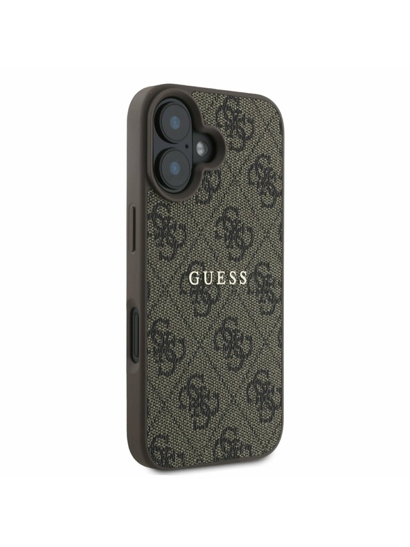 Guess Guess PU 4G Classic Logo MagSafe Stražnji Poklopac za iPhone 16 Plus Brown