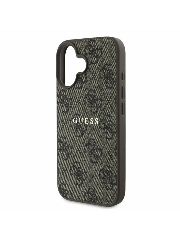 Guess Guess PU 4G Classic Logo MagSafe Stražnji Poklopac za iPhone 16 Plus Brown