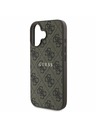 Guess Guess PU 4G Classic Logo MagSafe Stražnji Poklopac za iPhone 16 Plus Brown