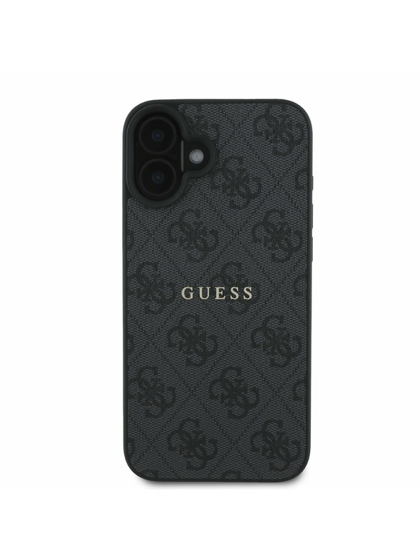 Guess Guess PU 4G Classic Logo MagSafe Stražnji Poklopac za iPhone 16 Plus Black