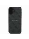 Guess Guess PU 4G Classic Logo MagSafe Stražnji Poklopac za iPhone 16 Plus Black