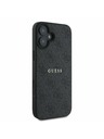 Guess Guess PU 4G Classic Logo MagSafe Stražnji Poklopac za iPhone 16 Plus Black