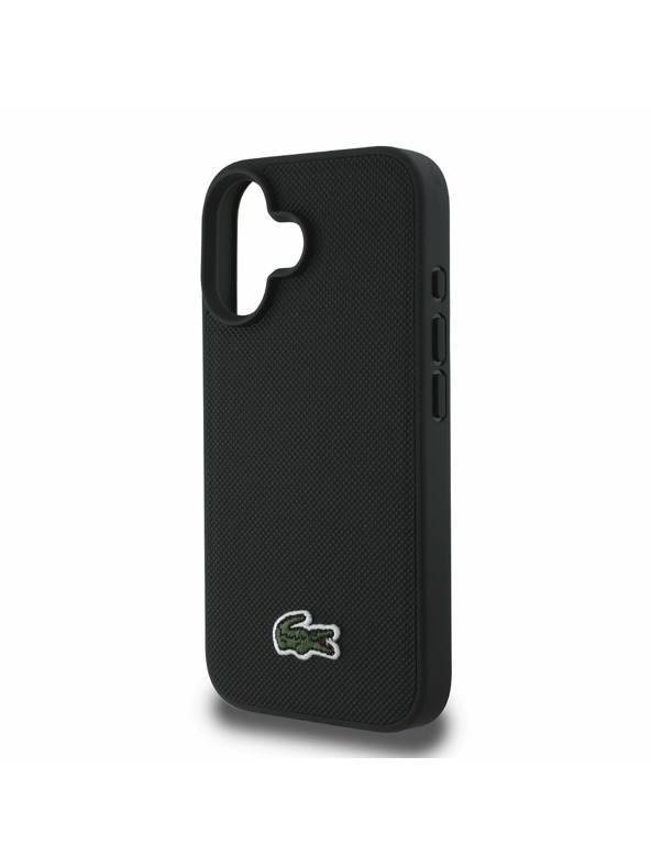 Lacoste Lacoste Iconic Petit Pique Woven Logo MagSafe Stražnji Poklopac za iPhone 16 Plus Black
