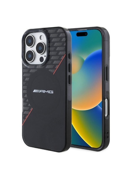 AMG AMG Rhombs MagSafe Stražnji Poklopac za iPhone 16 Pro Black/Red