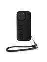 BMW BMW Leather Signature and Strap Stražnji Poklopac za iPhone 16 Pro Black