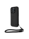 BMW BMW Leather Signature and Strap Stražnji Poklopac za iPhone 16 Pro Black