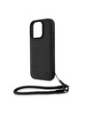 BMW BMW Leather Signature and Strap Stražnji Poklopac za iPhone 16 Pro Black