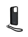 BMW BMW Leather Signature and Strap Stražnji Poklopac za iPhone 16 Pro Black
