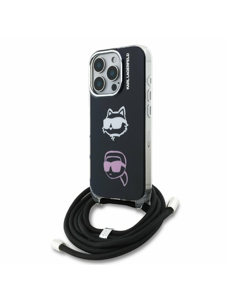Karl Lagerfeld Karl Lagerfeld IML Crossbody K&CH Heads Stražnji Poklopac za iPhone 16 Pro Black