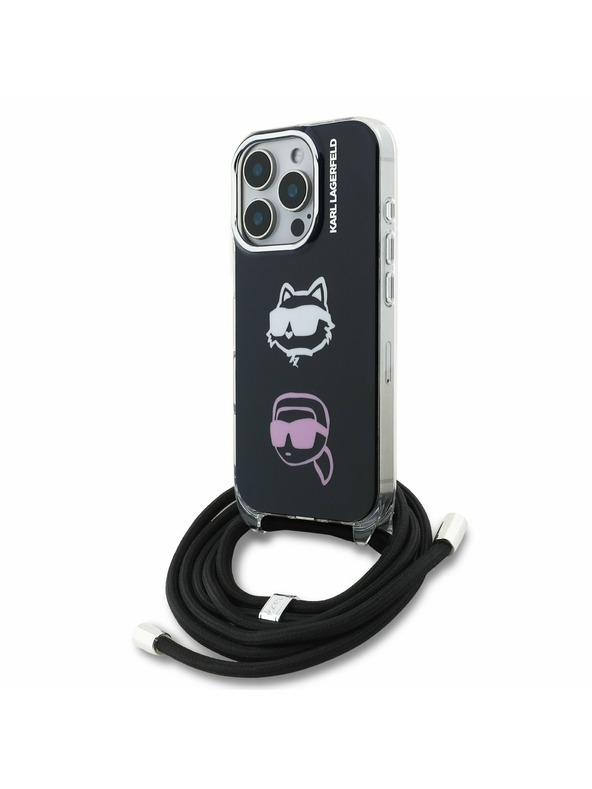 Karl Lagerfeld Karl Lagerfeld IML Crossbody K&CH Heads Stražnji Poklopac za iPhone 16 Pro Black