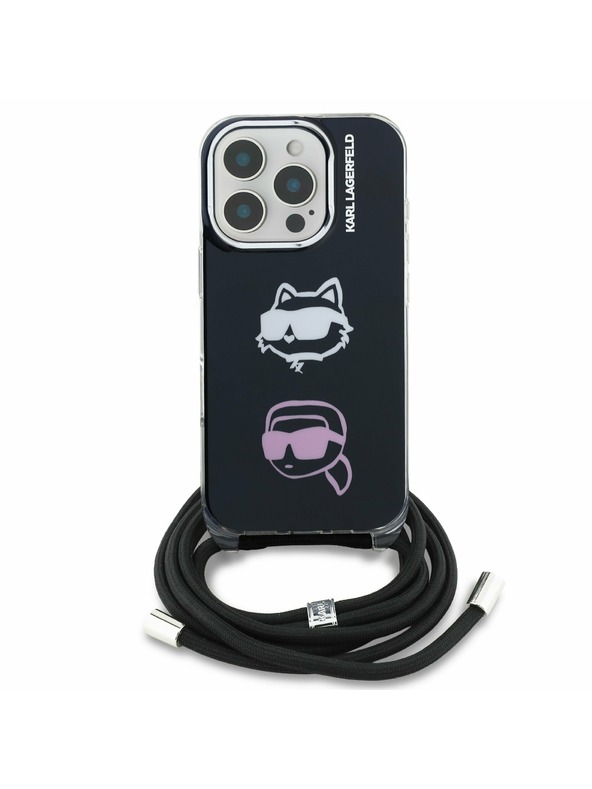Karl Lagerfeld Karl Lagerfeld IML Crossbody K&CH Heads Stražnji Poklopac za iPhone 16 Pro Black