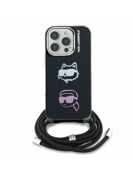 Karl Lagerfeld Karl Lagerfeld IML Crossbody K&CH Heads Stražnji Poklopac za iPhone 16 Pro Black