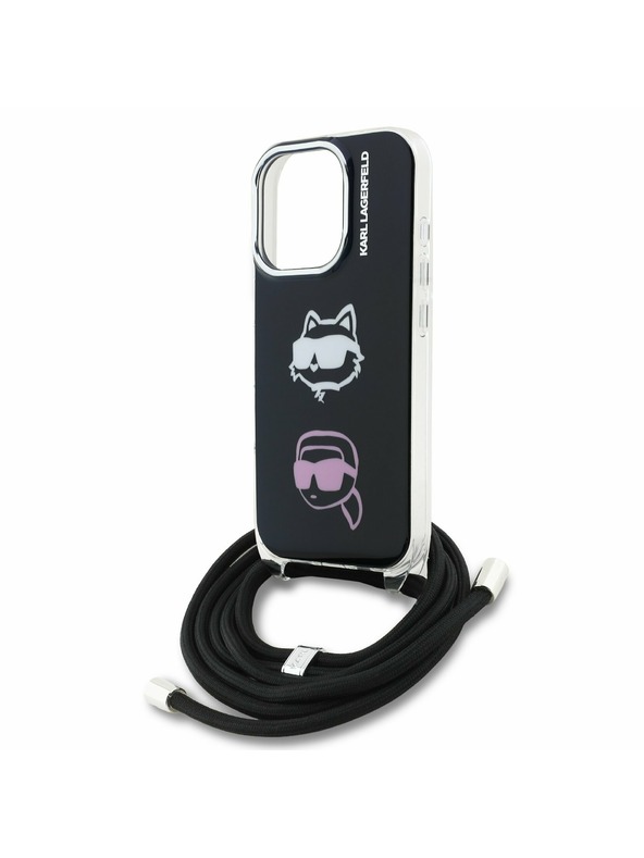 Karl Lagerfeld Karl Lagerfeld IML Crossbody K&CH Heads Stražnji Poklopac za iPhone 16 Pro Black