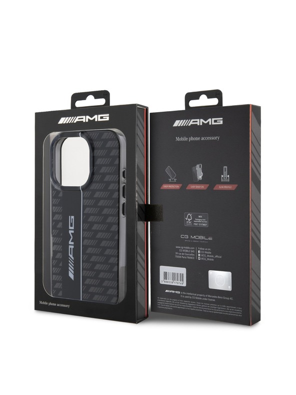 AMG AMG Carbon Pattern Stražnji Poklopac za iPhone 16 Pro Max Black