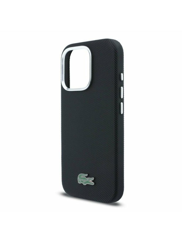 Lacoste Lacoste PVC Iconic Petit Pique Metal Logo MagSafe Stražnji Poklopac za iPhone 16 Pro Max Black