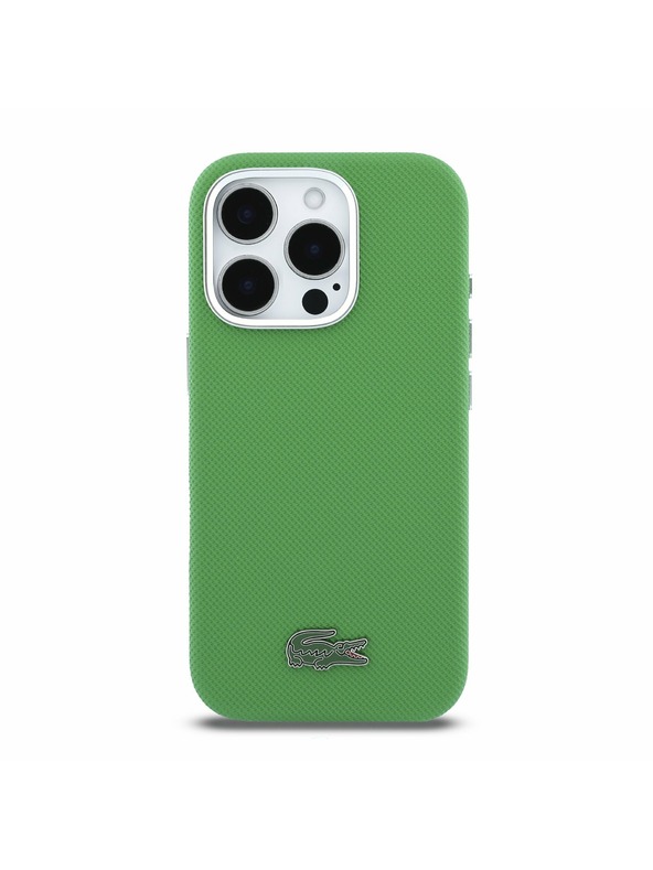 Lacoste Lacoste PVC Iconic Petit Pique Metal Logo MagSafe Stražnji Poklopac za iPhone 16 Pro Max Estragon Green