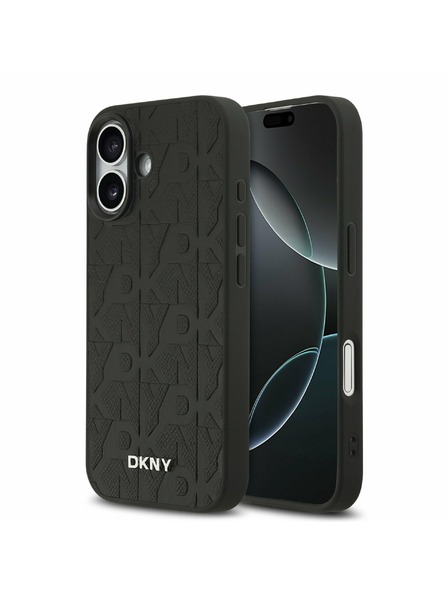 DKNY DKNY PU Leather Grid Pattern Magsafe Stražnji Poklopac za iPhone 17 Black