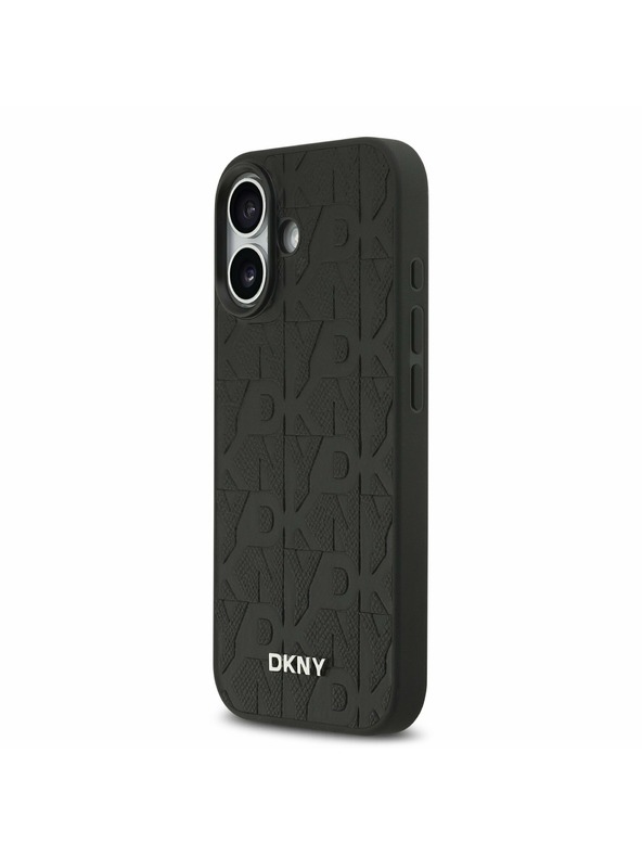 DKNY DKNY PU Leather Grid Pattern Magsafe Stražnji Poklopac za iPhone 17 Black