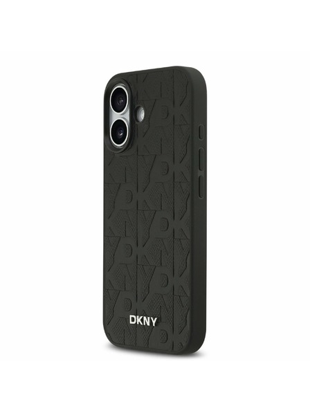 DKNY DKNY PU Leather Grid Pattern Magsafe Stražnji Poklopac za iPhone 17 Black