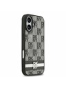 DKNY DKNY PU Leather Checkered Pattern and Stripe Stražnji Poklopac za iPhone 17 Black