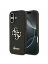 Guess Guess PU Fixed Glitter 4G Metal Logo Stražnji Poklopac za iPhone 17 Black