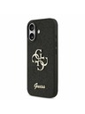 Guess Guess PU Fixed Glitter 4G Metal Logo Stražnji Poklopac za iPhone 17 Black